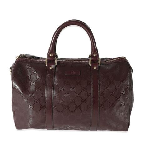 burgundy gucci imprime bag|GUCCI Imprime Monogram Medium Joy Boston Burgundy.